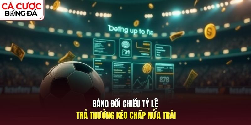Bảng đối chiếu tỷ lệ trả thưởng kèo chấp nửa trái