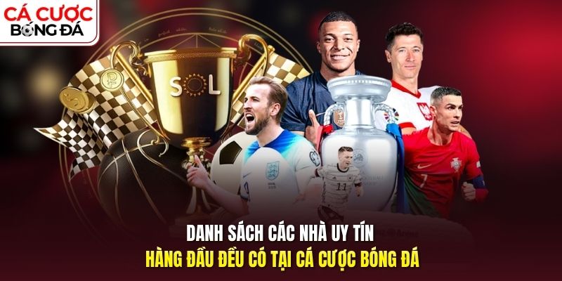Danh sách các nhà uy tín hàng đầu đều có tại cá cược bóng đá