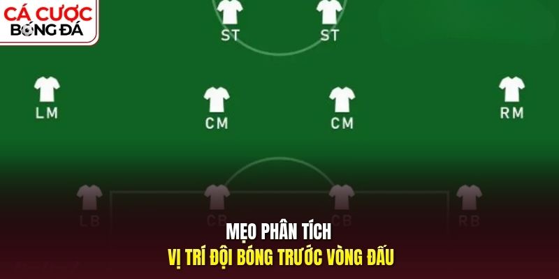 Mẹo phân tích vị trí đội bóng trước vòng đấu